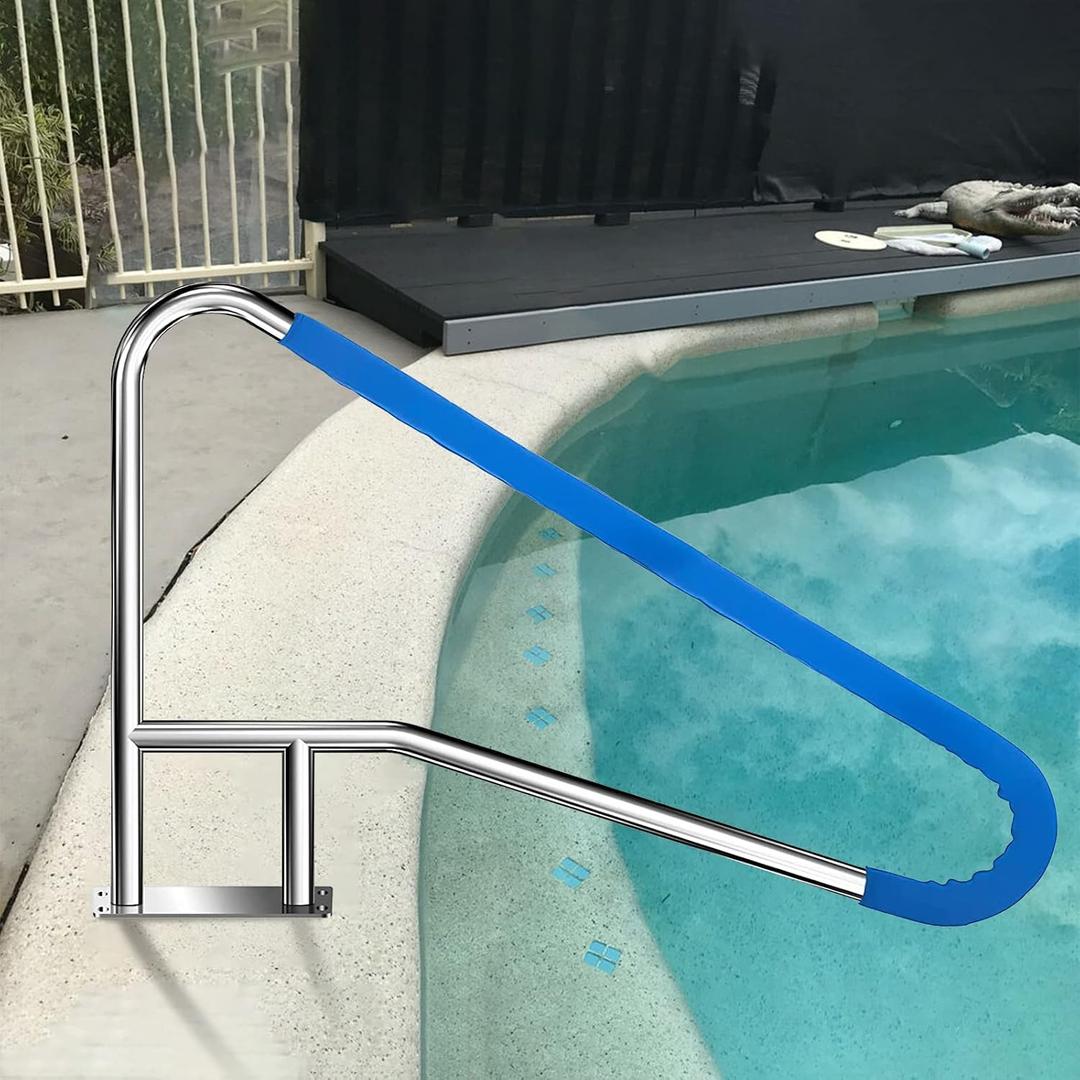 Pool Rail for inground Pools(54x32), 304SS Swimming Pool handrail w/Cover