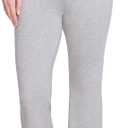 Motherhood Maternity Womens Full Length Roll Over Waist Lightweight Lounge Flare Pregnancy Yoga Pants (Medium, Heather Grey)