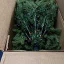 GOFLAME 6 Ft Pre-lit Artificial Christmas Tree, Premium Fiber Optic Christmas Tree, Holiday Spruce Xmas Tree with Solid Metal Stand, Party Decoration w/ 617 Branch Tips for Indoor Decoration