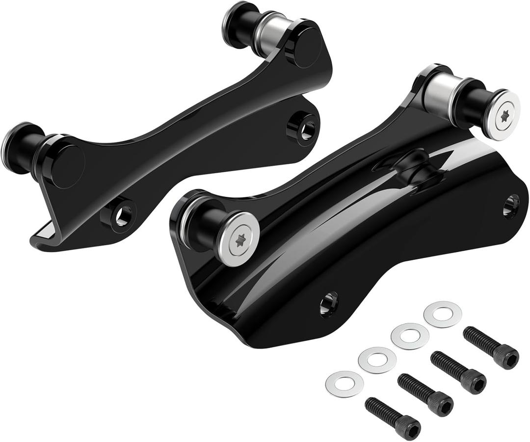 Benlari Gloss Black 4 Point Docking Hardware Kit 2014-2024 Compatible for Harley Davidson Touring Street Glide Road Glide Electra Glide Road King CVO (Vivid Black)