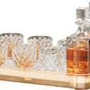 Seoneiro Whiskey Tray, Glass Cup Rack, Mug Holder, Coffee Cup Organizer, Bathroom Countertop with Drain Board Wine Glass Decorative Organizer, Food Tray, Kitchen Spice Rack (Amber-1)