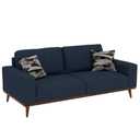 SOFA W / WOOD BASE & 2 PILLOWS - NAVY