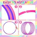 Soulchen 2 Pcs Toy Hoop Exercise Hoop Detachable Adjustable Plastic Hoops Playground Equipment for School Colored Hoops Circles Exercise Ring for Teens Dog Agility Equipment