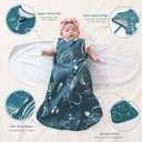 ZIGJOY Sleep Sack Swaddle 1.0 TOG Baby Wearable Blanket 100% Cotton Baby Swaddle Blanket for Newborns 0-6 Months for Boy Girl, Space