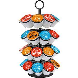 Coffee Pod Carousel Holder,Compatible with K-Cups Organizer Compatible with 36 Cup Pods,Spins 360-Degrees
