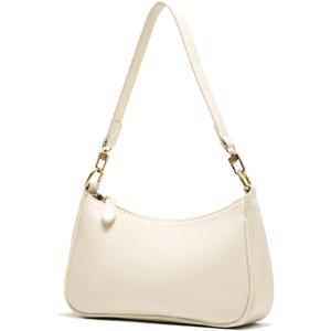 VODIU Clutch Tote Handbags with 2 Removable Straps and Zipper Closure Crossbody Bags Shoulder Purse Handbag for Women (Beige)