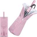 Hair Tools Organizer Bag - Heat Resistant Bag for Hair Tools, Curling Iron Holder, Hairs Accessories Organizer, Pink Travel Pouch