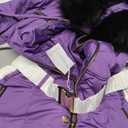 Yousify Womens Winter Onesie Ski Jumpsuits Outdoor Sports Waterproof Snowsuit Removable Faux Fur Collar Coat Jumpsuit L, Purple