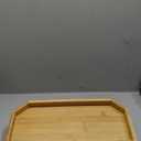 Hot Tub Tray with Anti-Slip Backing,Bamboo Luxury Square Bathtub Countertop Rack Edge Table for Drinks & Essentials,Waterproof Hot Bathtubs Shelf Organizer Indoor Outdoor Use,Bathroom Accessories