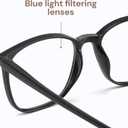 Gaoye Ultralight Blue Light Glasses for Women - Computer Protection Glasses for All Day Comfort - Anti UV Glare & Eyestrain (Black)