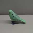 Quoowiit Bird Figurine, Modern Sculpture and Statues for Home Decor, Animal Statues for Bookshelf, Table, Entryway, Fireplace, Resin Decorative Sculpture with Chic Polka Dots Art Design (Green)