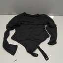 Avidlove Womens Long Sleeve Bodysuits Mock Turtle Neck Shapewear Bodysuit Sexy Mesh Bodysuit Two Piece Outfit Cami Tops (Large, Black)