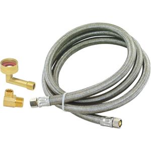 Eastman 5 Ft. Dishwasher Installation Kit, Braided Stainless Steel Supply Line with 3/8 Inch Compression Ends, 41041