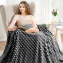 Zyrah Black and White Fleece Throws for Couch Super Soft Throw Blanket Plaid Lightweight Decorative Fuzzy Cozy Blankets for Sofa Chair Bed 50x60 Inches