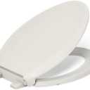 KOHLER 4636-RL-47 Cachet ReadyLatch Elongated Toilet Seat Slow Close, Soft Close Toilet Seat Quiet Lid, Contoured Grip-Tight Bumpers Installation Hardware, Apartment Essentials. Almond