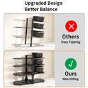 Fovkdcvw Adjustable Heavy Duty Pots and Pans Organizer Under Cabinet, 8-Tier Pot and Pan Organizers Inside Cabinet, Kitchen Cabinet Organizers and Storage, Black