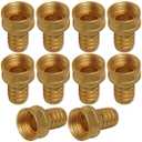 Supply Giant H5K-3456-NL-10 Swivel Garden Hose Adapter, 1/2" HB x 3/4" FH, Brass No Lead 10 Pack