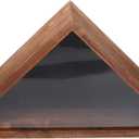 Wooden Triangle Flag Display Case for Country-Style Home Decor Rustic Flag Holder Elegant Wall Decoration for Patriotism and Vintage Charm