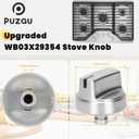 WB03X29354 Stove Knob (5PCS), WB03X29354 for GE Stove Knobs Replacement 4585908 AP6327766 PS12296156, for GE WB03X29354 Burner Knob, Fits Models PGP7030SL1SS PGP7036SL1SS PGP9036SL1SS