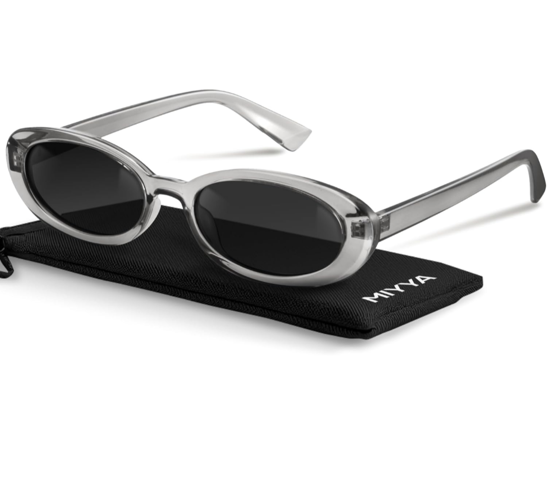 miyya Trendy Polarized Sunglasses Women, Oval Sunglasses for Women Men, Retro Sun Glasses for Women 2024, UV Protection