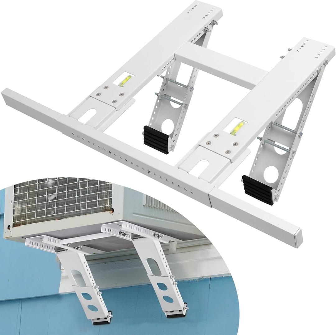Air Conditioner Support Bracket, Adjustable Window AC Bracket, No Drilling, Heavy Steel Air Conditioner Stand Fit Most Single and Double-Hung Windows, Hold Up to 220lbs