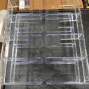 SAYEEC Acrylic File Holder, Clear File Sorter Desk File Organizer, Sturdy Desktop File Folder Organizer Rack for Envelopes Mail Letter Paper Notebook Electronics Office Supplies (4 Sections, 2 Pack)