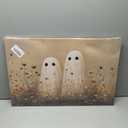 Vintage Halloween Ghost Canvas Wall Art,16x24in Framed