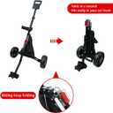 HOW TRUE 2 Wheel Foldable Golf Push Cart Collapsible Golf Trolley Push Pull Golf Cart Golf Hand Cart 2 Wheel Kids Golf cart Golf Bag cart