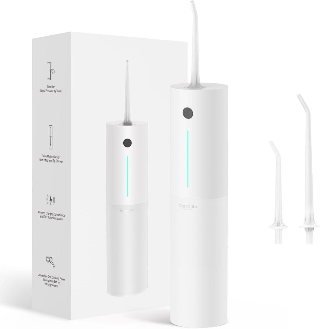 Water Dental Flosser Tonsil Stone Removal kit Teeth Pick Portable Cordless Rechargeable Travel IPX7 Flossing Machine Must Have for Braces BridgesWhite