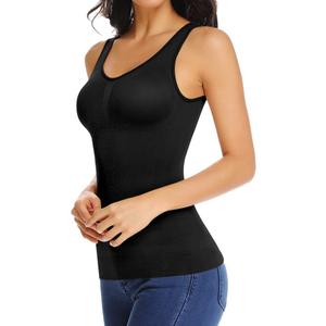 JOYSHAPER Women's Cami Shaper Tummy Control Padded Bra Camisole Cami Compression Tank Top Shapewear Body Shaper (Black)