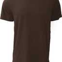 Canvas Unisex Jersey Crew Neck Short Sleeve T-Shirt, Brown, Medium