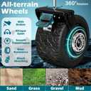 Beach Wagon with Big Wheels for Sand: 600LBS All Terrain Collapsible Beach Cart Foldable - Portable Heavy Duty Folding Utility Wagon Cart for Groceries Shopping Outdoor Camping Sports