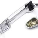 Rear Left Right Pair Outer Chrome Black Door Handle Grip For Hyundai Sonata 2005 2006 2007 2008 2009 2010