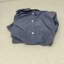 Alimens & Gentle Mens Solid Oxford Shirt Long Sleeve Dress Shirt Work Casual Button Down Shirts with Pocket, Navy, 5XL