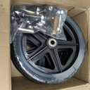 4Pcs 8 Inch Solid Replacement Wheels - Environmentally Friendly Rubber Material, Wear-Resistant PU Tires, Anti-Slip, and Durable ABS Wheel Hub - Easy to Install (4 Pcs)