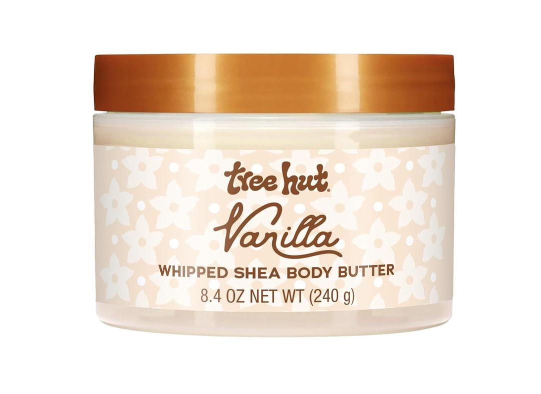 Tree Hut Vanilla Whipped Shea Body Butter, Long-Lasting Hydration for Soft, Smooth Skin, Nourishing Essential Body Care, Lightweight Moisturizer, 8.4 fl oz