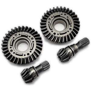 Hard Chrome Steel Spiral Cut Front + Rear Differential Ring Gear Pinion Gear 10T-32T M1.6 for Traxxas 1/5 XMAXX X-MAXX 6S 8S 1/6 XRT 7779 7777 7778 7790 7792 7791