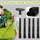 Golf Grip Removal Tool, 12" V-Groove Grip Remover Saver for Standard Length Swinging Grips, High-Carbon Steel Golf Club Regripping Kit, Golf Supplies, Golf Grip Kit, Grip Repair Tool