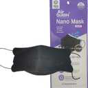 4 x AIRQUEEN nano fiber mask for adult, individually wrapped, made in Korea, [Black, 5 pcs]