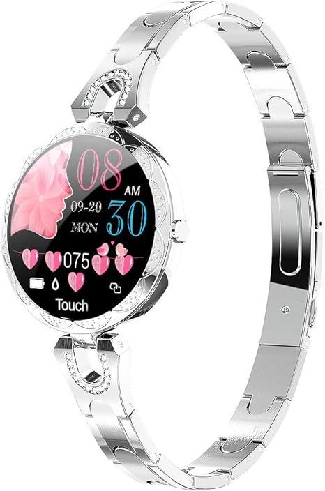 Smartwatch for Women Compatible for Android/iOS Phones. Health and Fitness Tracker with Heart Rate Blood Pressure Bluetooth Remote Photography Female Menstrual Cycle 