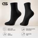 CS CELERSPORT 5 Pairs Mini Crew Ankle Socks Cushioned Running Casual Socks for Women and Men (S)