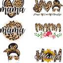 Whaline 6 Sheet Mama Iron On Transfers Patches Leopard Patterns Heat Transfer Iron Patches Leopard Momlife Heat Transfer Stickers for Clothing Fabric DIY Craft Costume DecorAmazon's Choice