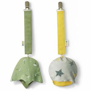 Protective Pacifier Clip & Holder  Handmade, Ultra Durable with Case, 2-Pack, 100% Cotton  Safe & Stylish Baby Essential