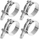 T Bolt Hose Clamp 1.5 Inch, MinerGuy Stainless Steel, Working Range 46mm-52mm for 1.5" Hose ID, Turbo Intake Intercooler Clamp, 4 Pack