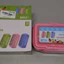 Jelife Kids Lunch Bento Box, Large Bento-Style Leakproof Boxes 4 Compartments Girls Snack Containers with Tableware for Back to School, Reusable On-the-Go Meal and Packing, Pink