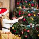 Pinkunn 6 Pcs 6.3 Inch Rustic Mercury Glass Finial Christmas Ornaments Vintage Mercury Glass Christmas Ornaments Farmhouse Hanging Decor for Xmas Tree Winter Holiday Decoration (Black,Golden)