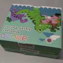 Wooden Puzzle Dinosaur Brachiosaurus Blue, 3 Pack