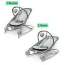 Summer by Ingenuity 2-in-1 Bouncer & Rocker Duo (Heather Gray) Convenient and Portable Rocker and Bouncer for Babies Includes Soft Toys and Soothing Vibrations