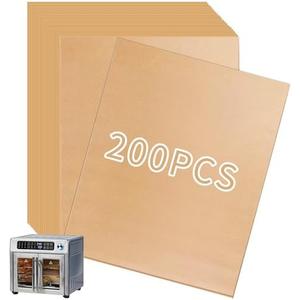 Air Fryer Liners Disposable, 200 Pcs Parchment Paper Sheets Compatible with Emeril Lagasse 26 QT Extra Large Air Fryer, Air Fryer Accessories for Emeril 26 Qt Toaster Oven