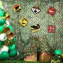 Bucherry Dinosaur Party Decorations Set 10x13ft Dino Netting 6 Dinosaur Paper Sign Jungle Dino Theme Birthday Party Supplies for Birthday Camping Sunshade Outdoor Blind Decor Halloween Car Decor